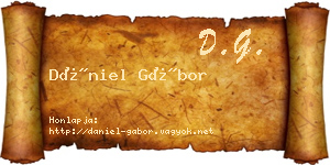 Dániel Gábor névjegykártya