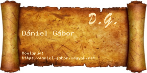 Dániel Gábor névjegykártya