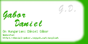 gabor daniel business card